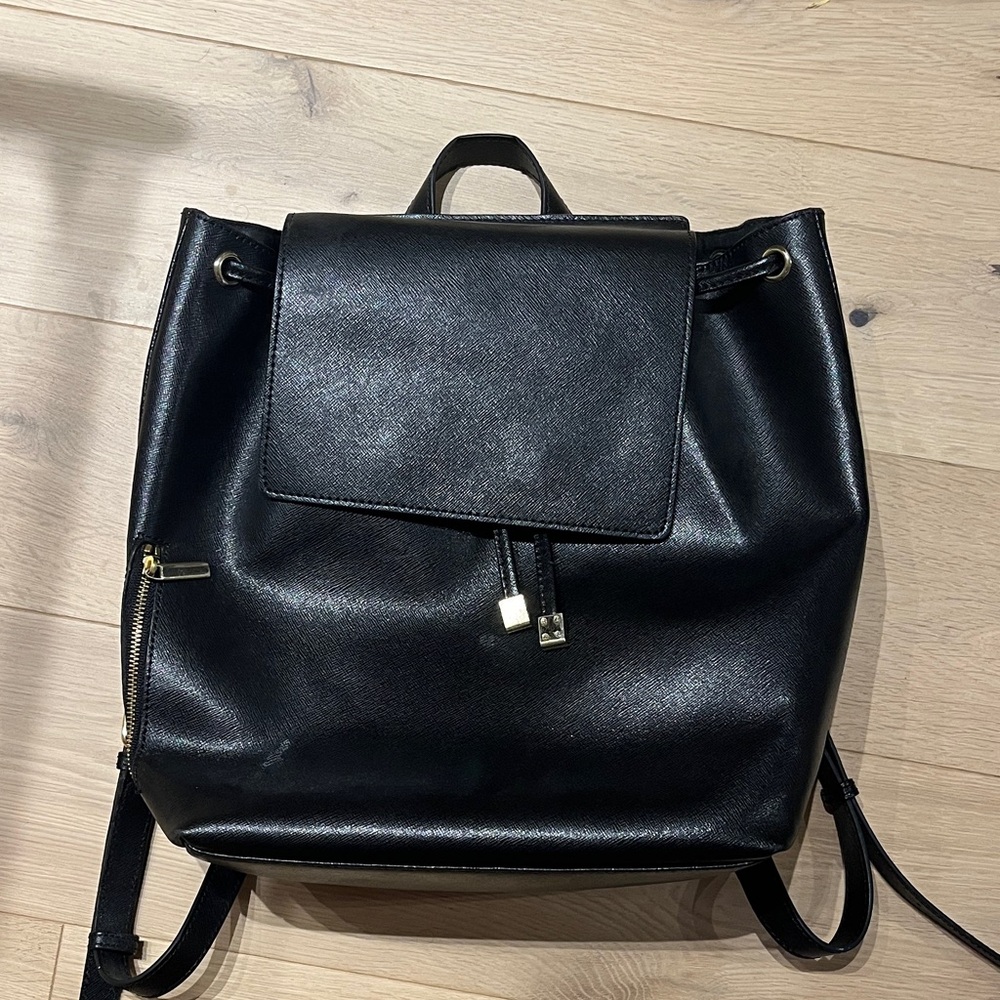 Barneys New York Sleek Black Backpack